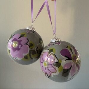 Vera Bradley Holiday Ornaments (pair)